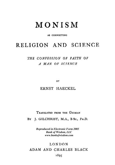 The Confession of Faith of A Man of Science